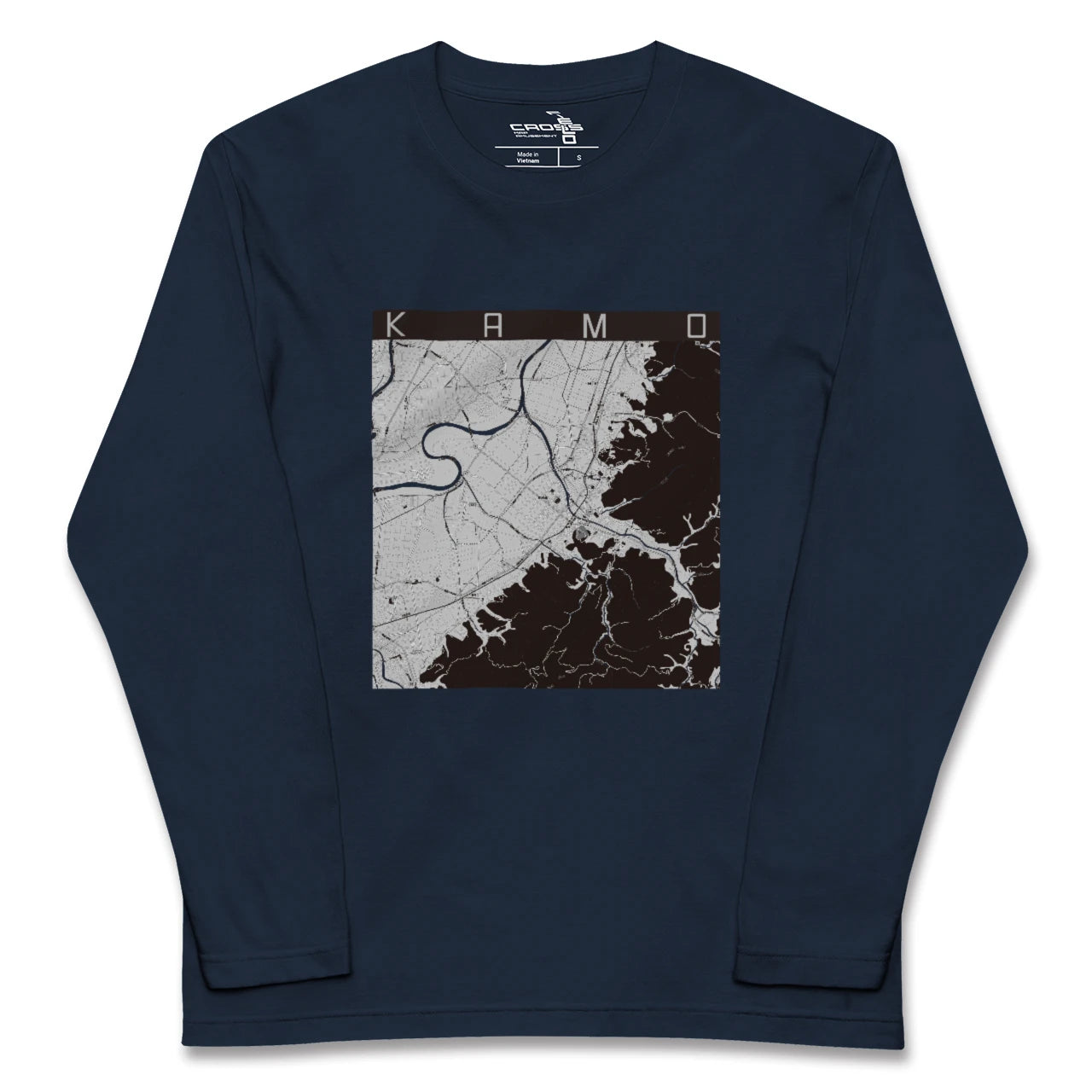 【加茂(新潟県)】地図柄ロングスリーブTシャツ
