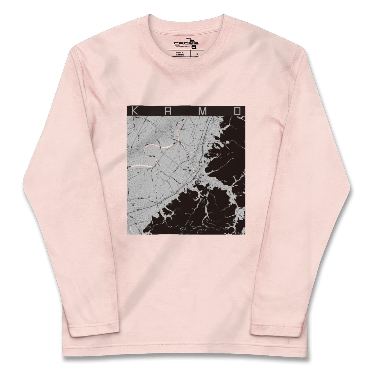 【加茂(新潟県)】地図柄ロングスリーブTシャツ