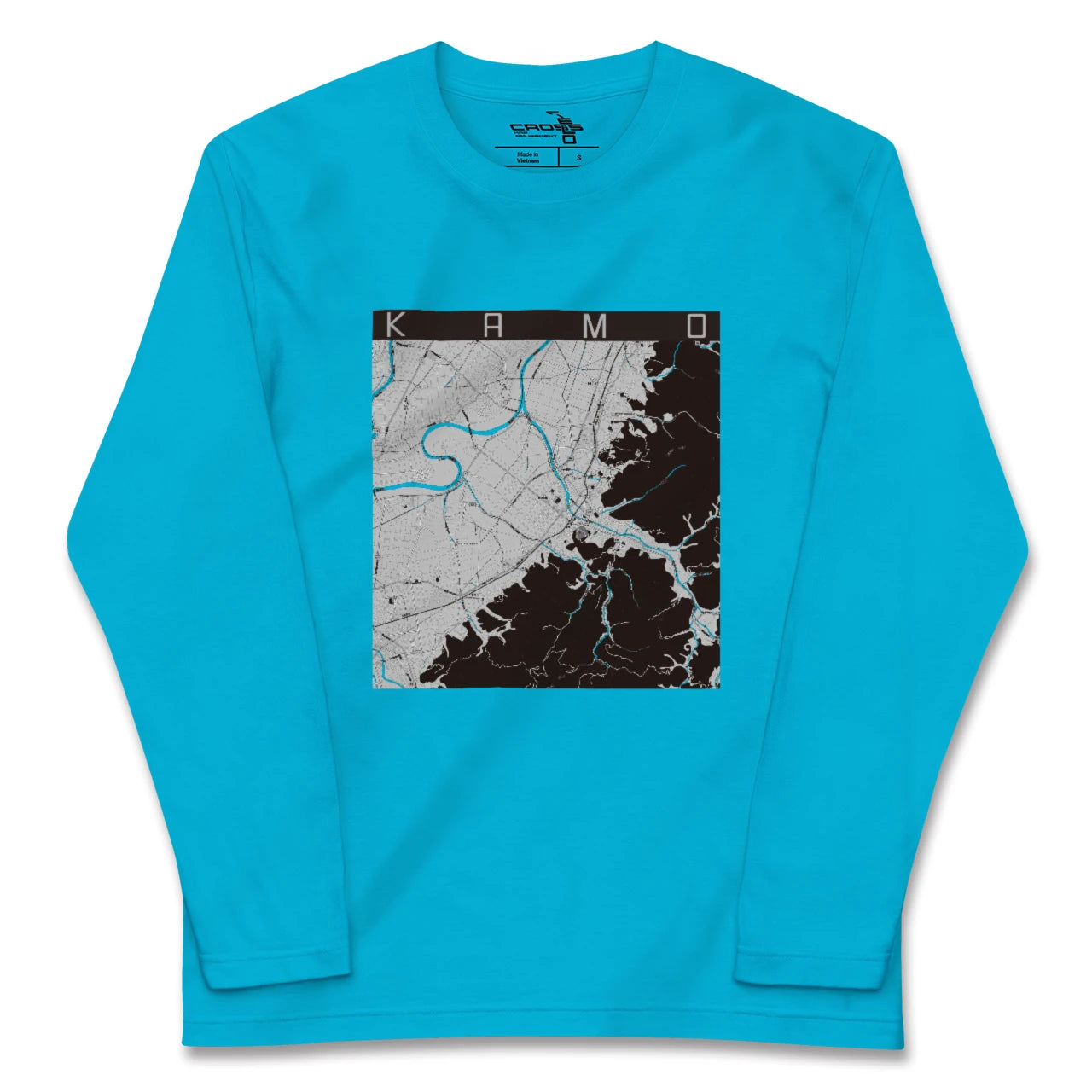 【加茂(新潟県)】地図柄ロングスリーブTシャツ
