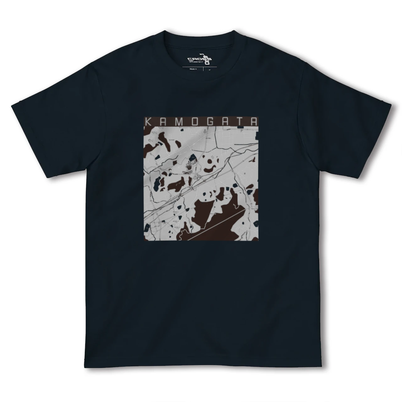 【鴨方(岡山県)】地図柄ヘビーウェイトTシャツ