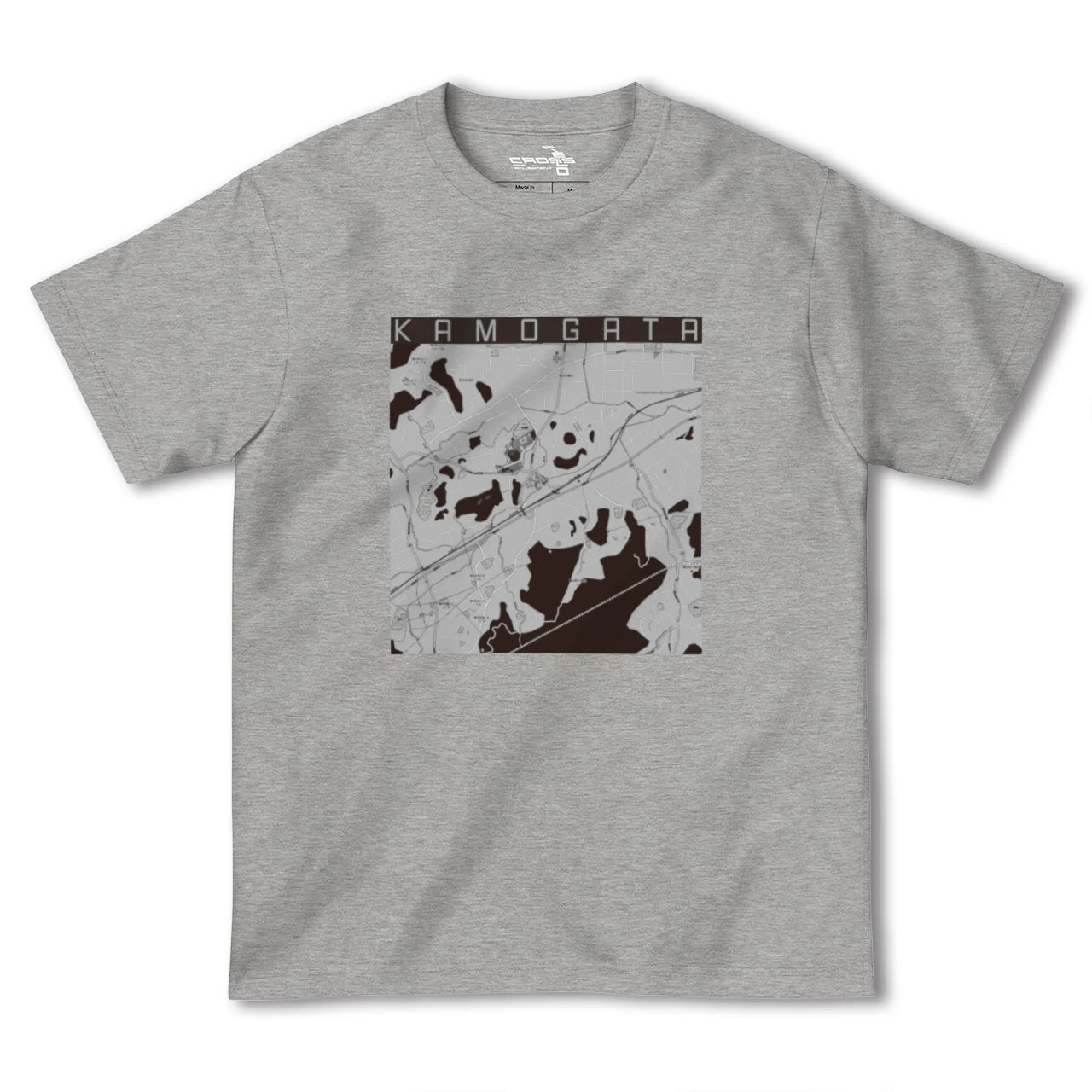【鴨方(岡山県)】地図柄ヘビーウェイトTシャツ