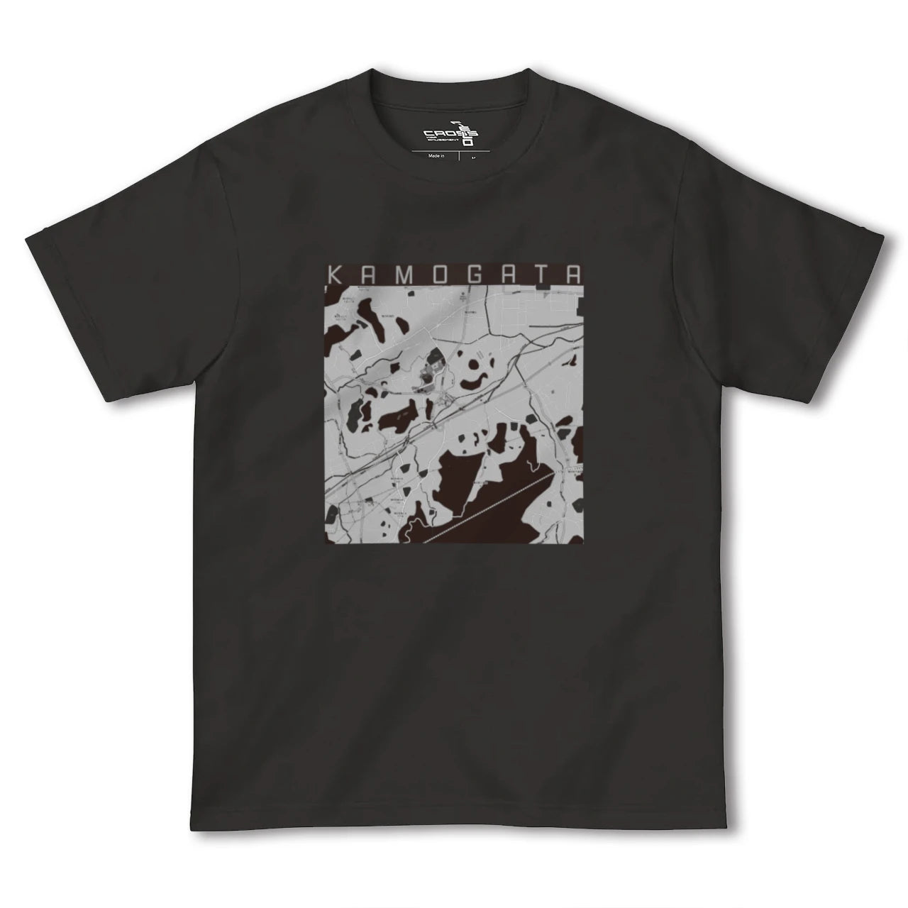 【鴨方(岡山県)】地図柄ヘビーウェイトTシャツ
