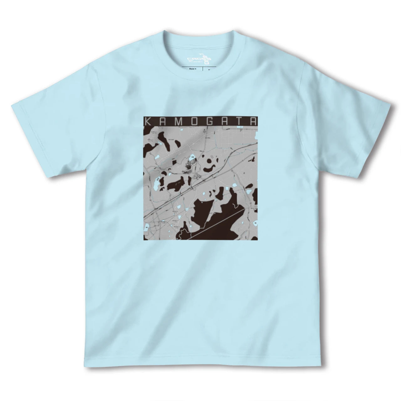 【鴨方(岡山県)】地図柄ヘビーウェイトTシャツ