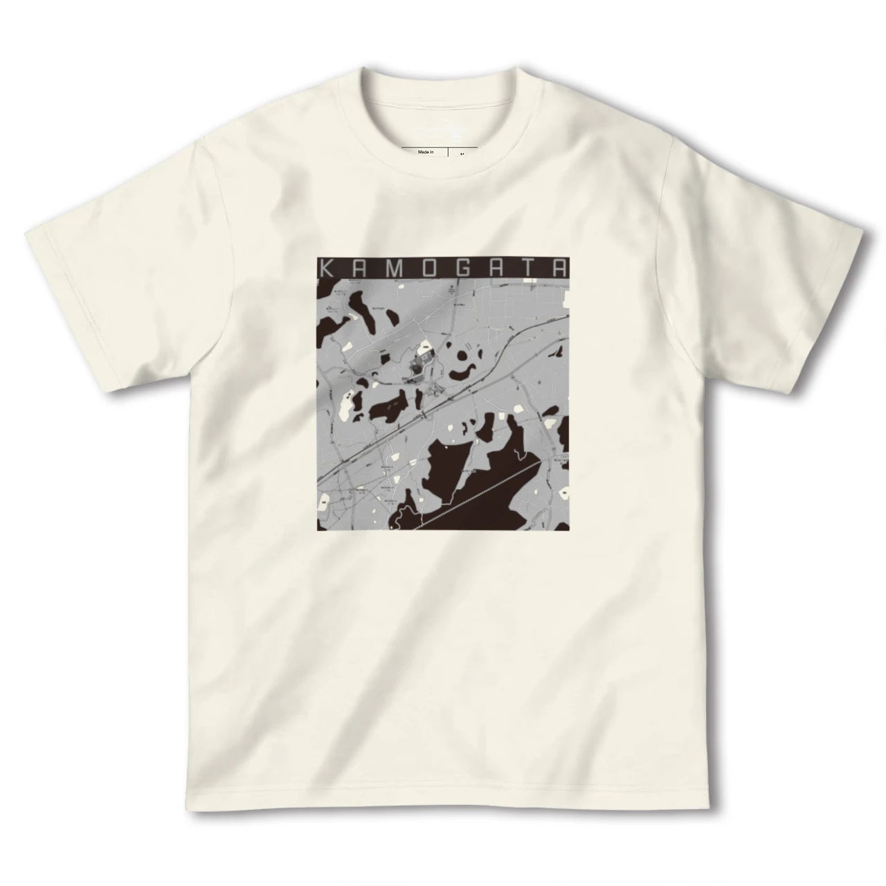 【鴨方(岡山県)】地図柄ヘビーウェイトTシャツ