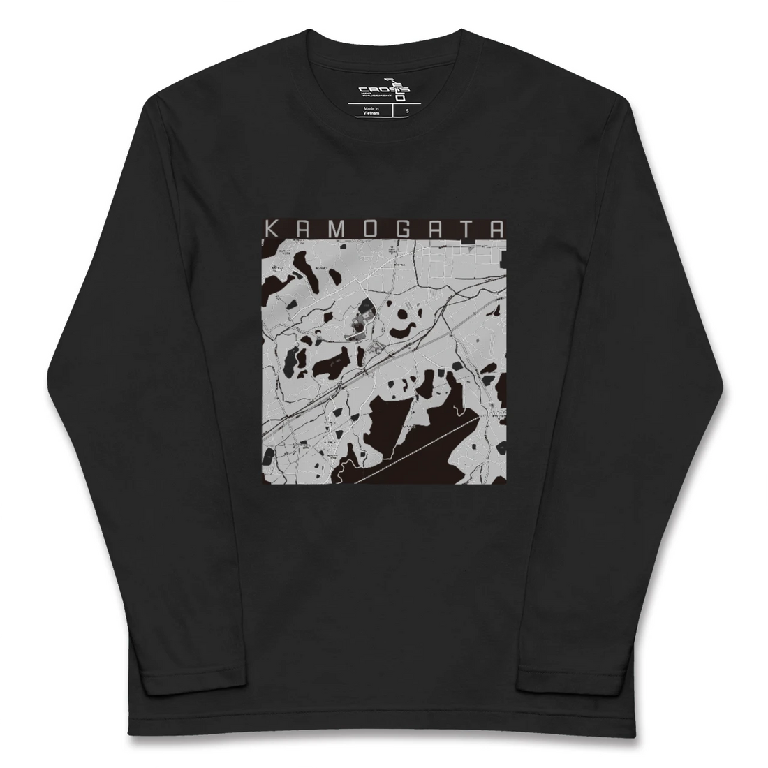 【鴨方(岡山県)】地図柄ロングスリーブTシャツ