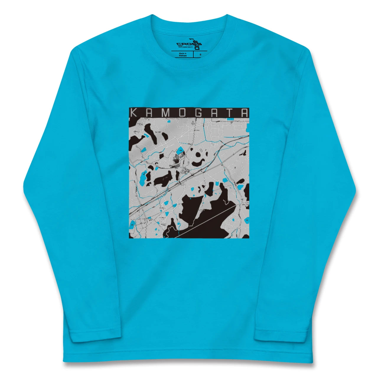 【鴨方(岡山県)】地図柄ロングスリーブTシャツ