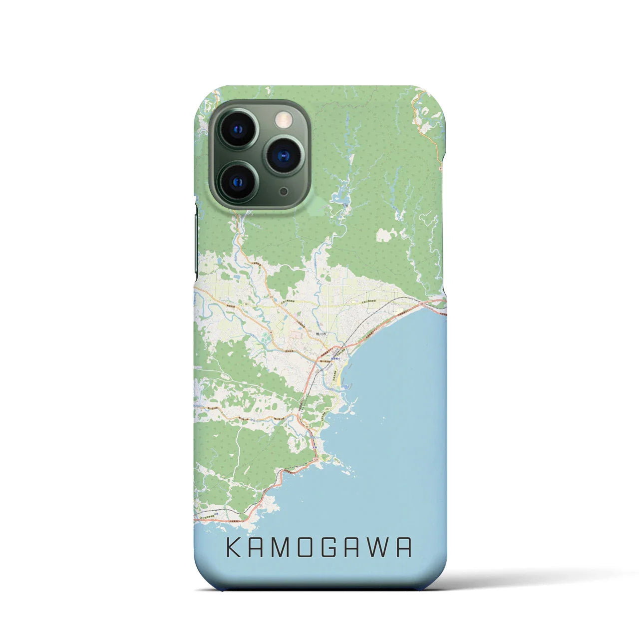【鴨川(千葉県)】地図柄iPhoneケース(バックカバータイプ)