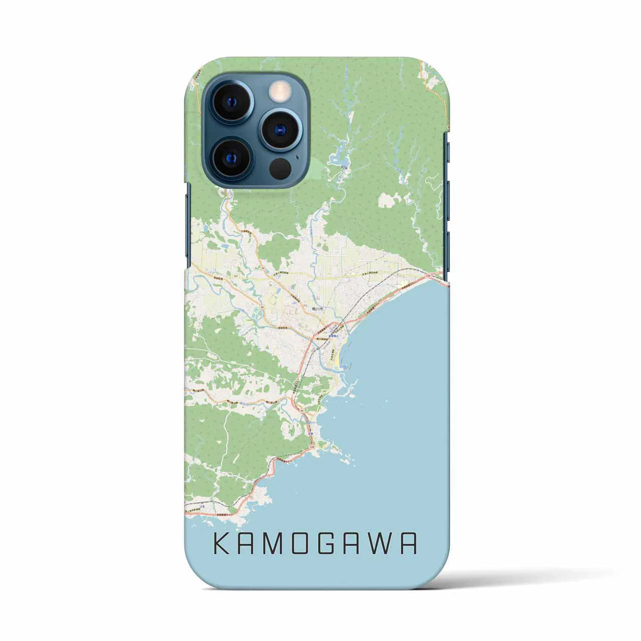 【鴨川(千葉県)】地図柄iPhoneケース(バックカバータイプ)