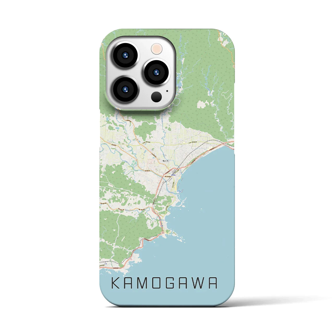 【鴨川(千葉県)】地図柄iPhoneケース(バックカバータイプ)