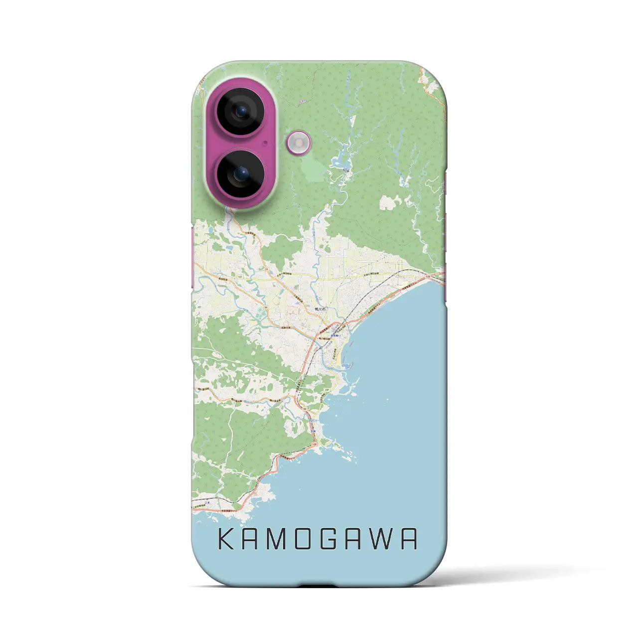 【鴨川(千葉県)】地図柄iPhoneケース(バックカバータイプ)