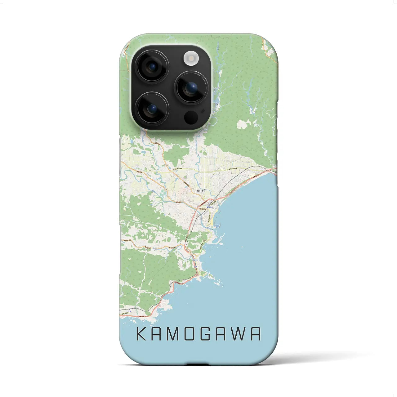 【鴨川(千葉県)】地図柄iPhoneケース(バックカバータイプ)