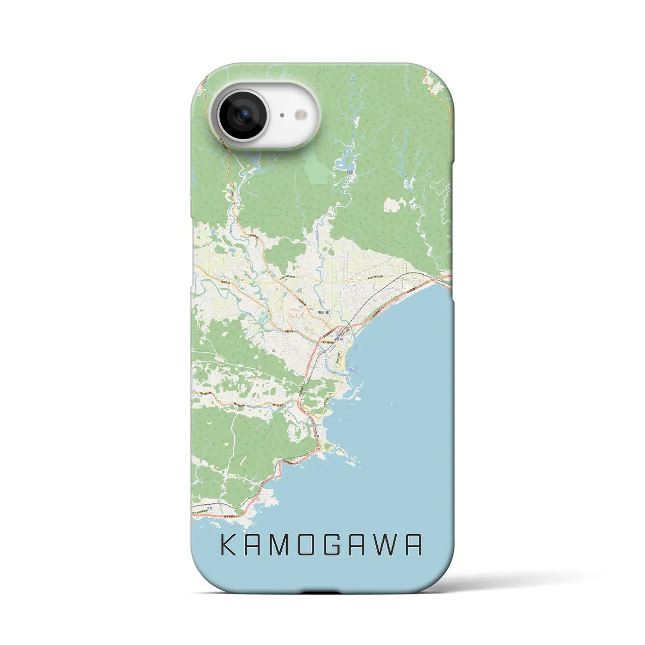 【鴨川(千葉県)】地図柄iPhoneケース(バックカバータイプ)