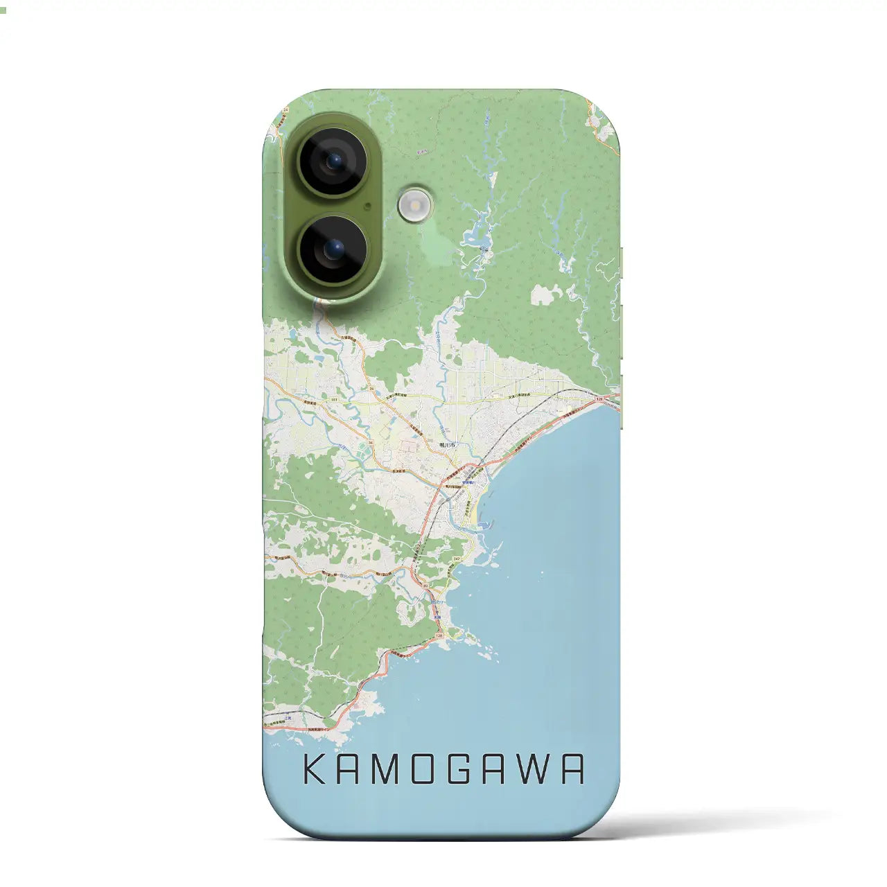 【鴨川(千葉県)】地図柄iPhoneケース(バックカバータイプ)