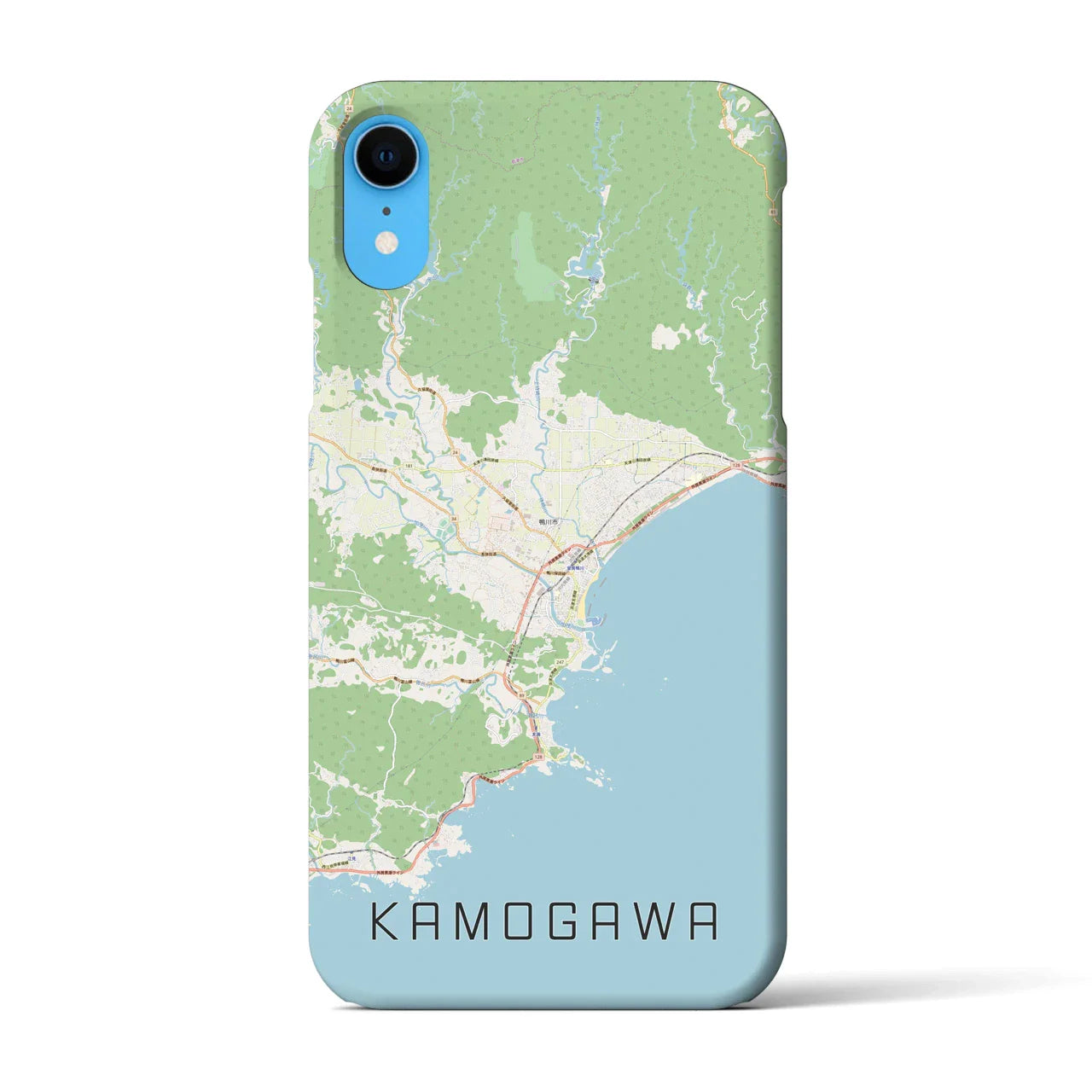 【鴨川(千葉県)】地図柄iPhoneケース(バックカバータイプ)