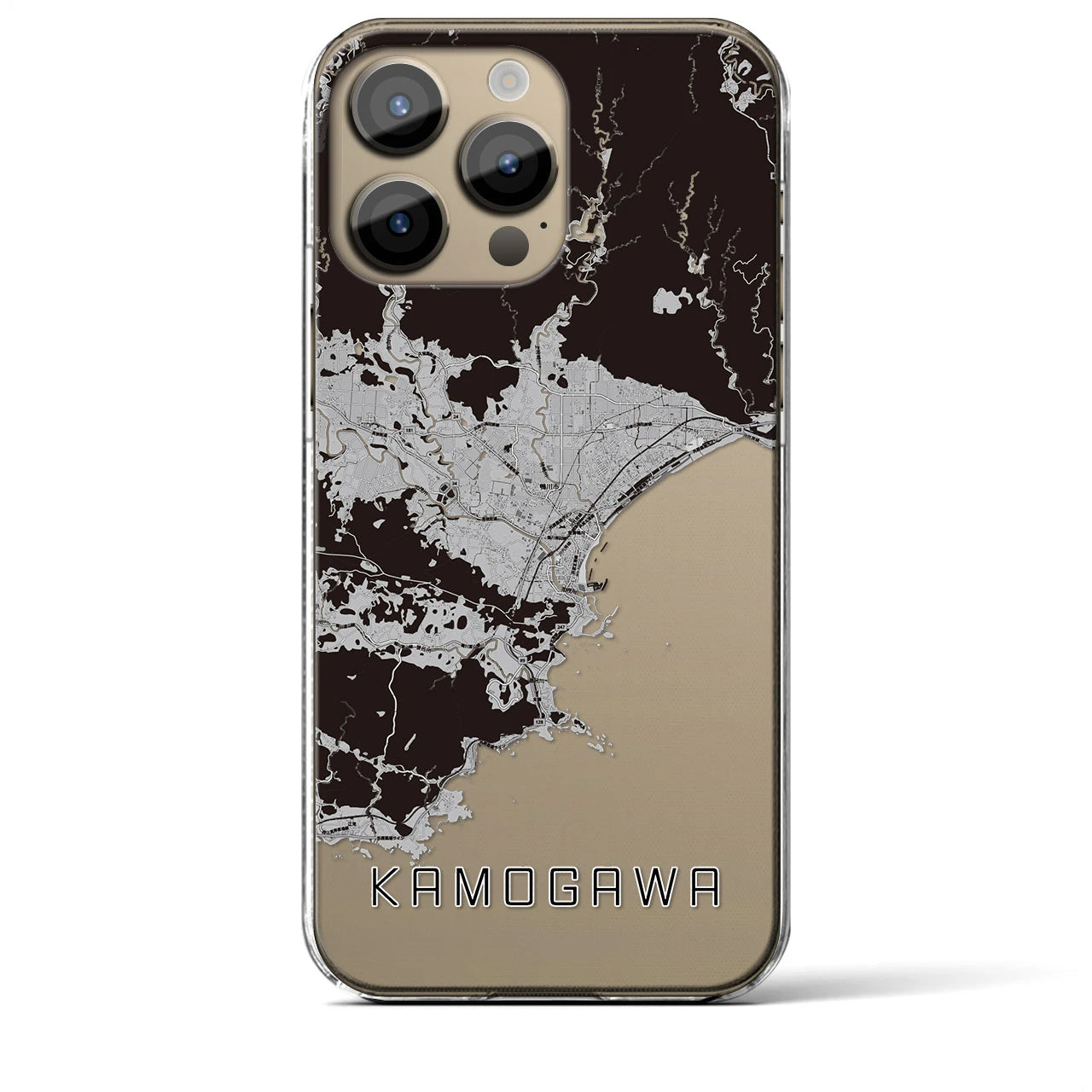 【鴨川(千葉県)】地図柄iPhoneケース(クリアタイプ)