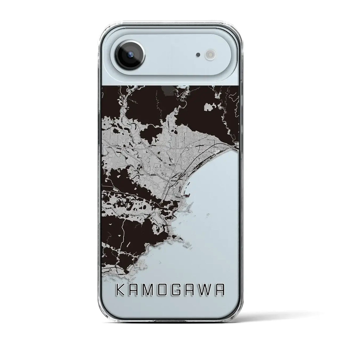 【鴨川(千葉県)】地図柄iPhoneケース(クリアタイプ)モノトーン・iPhone 17 Pro Max 用