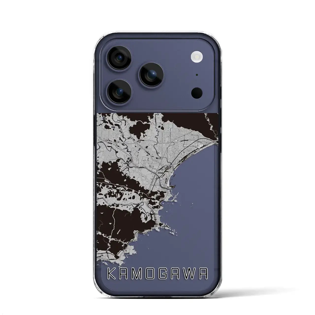 【鴨川(千葉県)】地図柄iPhoneケース(クリアタイプ)