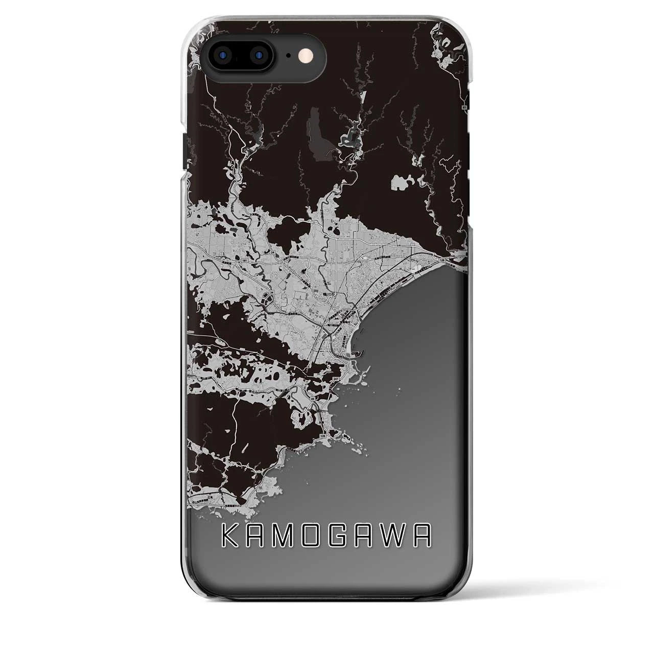 【鴨川(千葉県)】地図柄iPhoneケース(クリアタイプ)