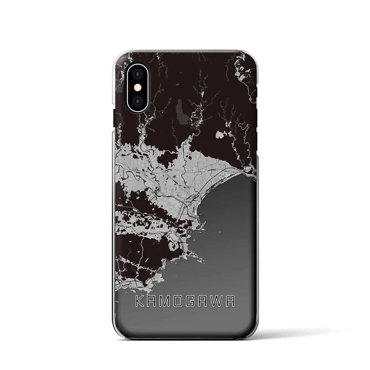 【鴨川(千葉県)】地図柄iPhoneケース(クリアタイプ)