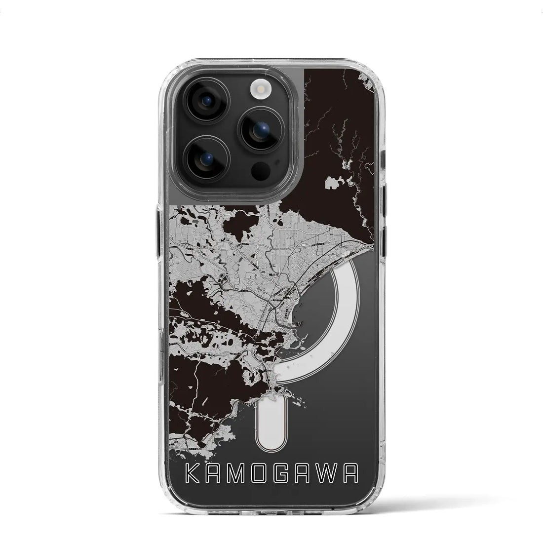 【鴨川(千葉県)】地図柄iPhoneケース(MagSafeタイプ)