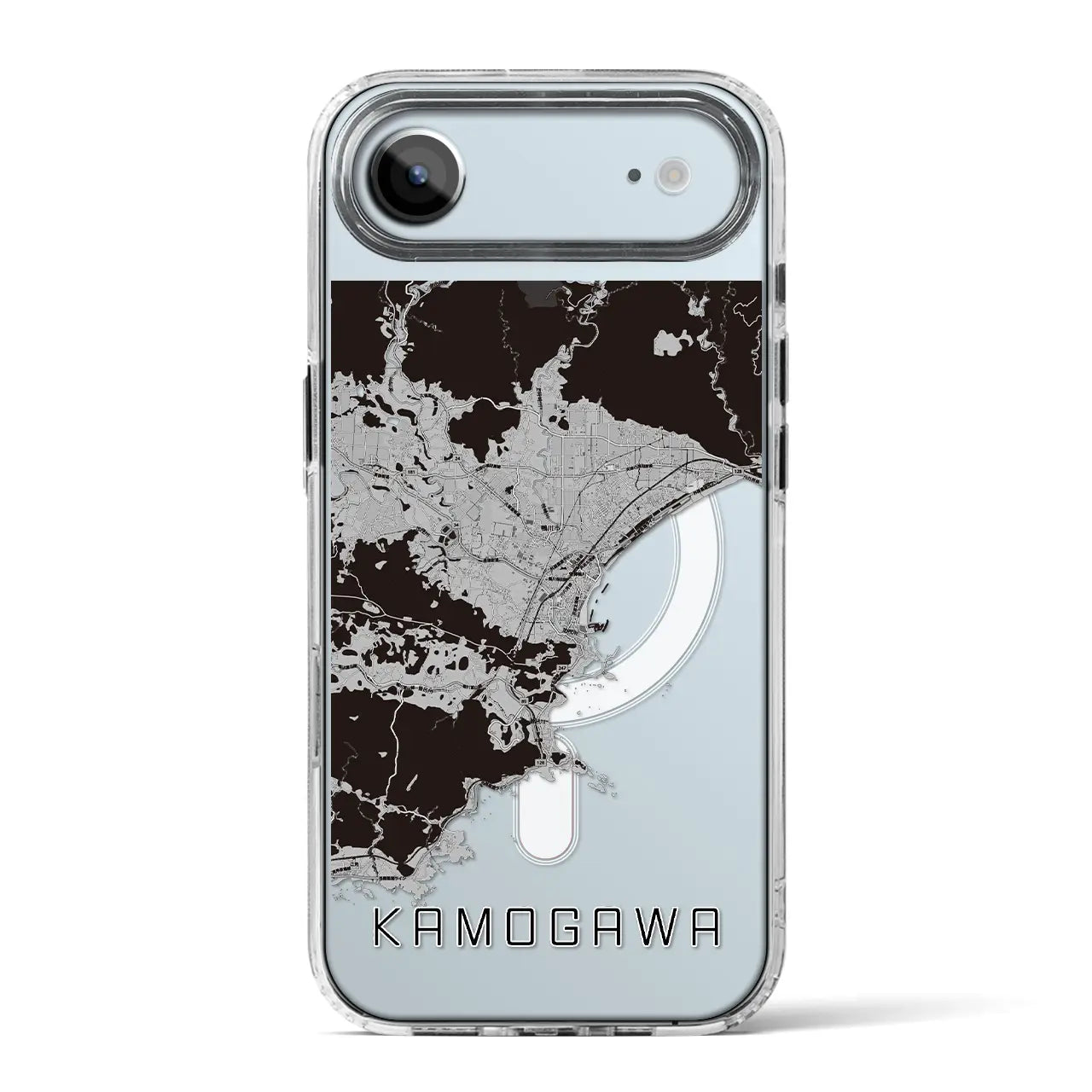 【鴨川(千葉県)】地図柄iPhoneケース(MagSafeタイプ)