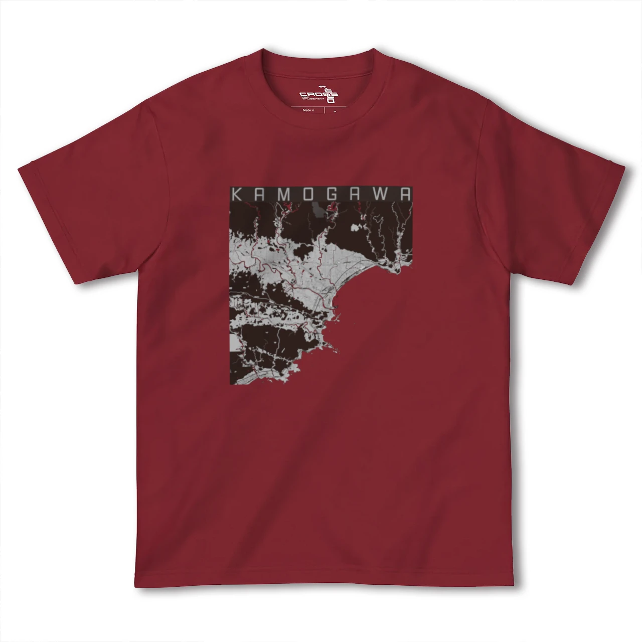 【鴨川(千葉県)】地図柄ヘビーウェイトTシャツ