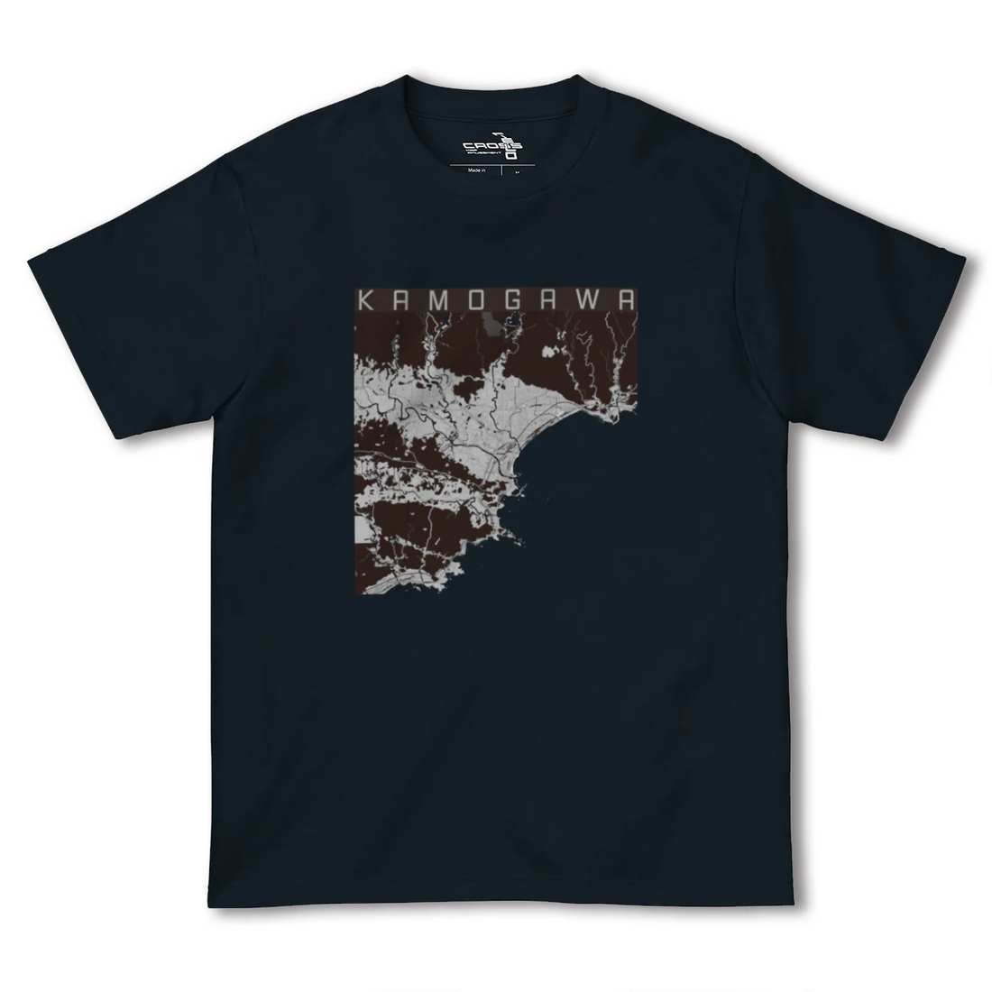 【鴨川(千葉県)】地図柄ヘビーウェイトTシャツ