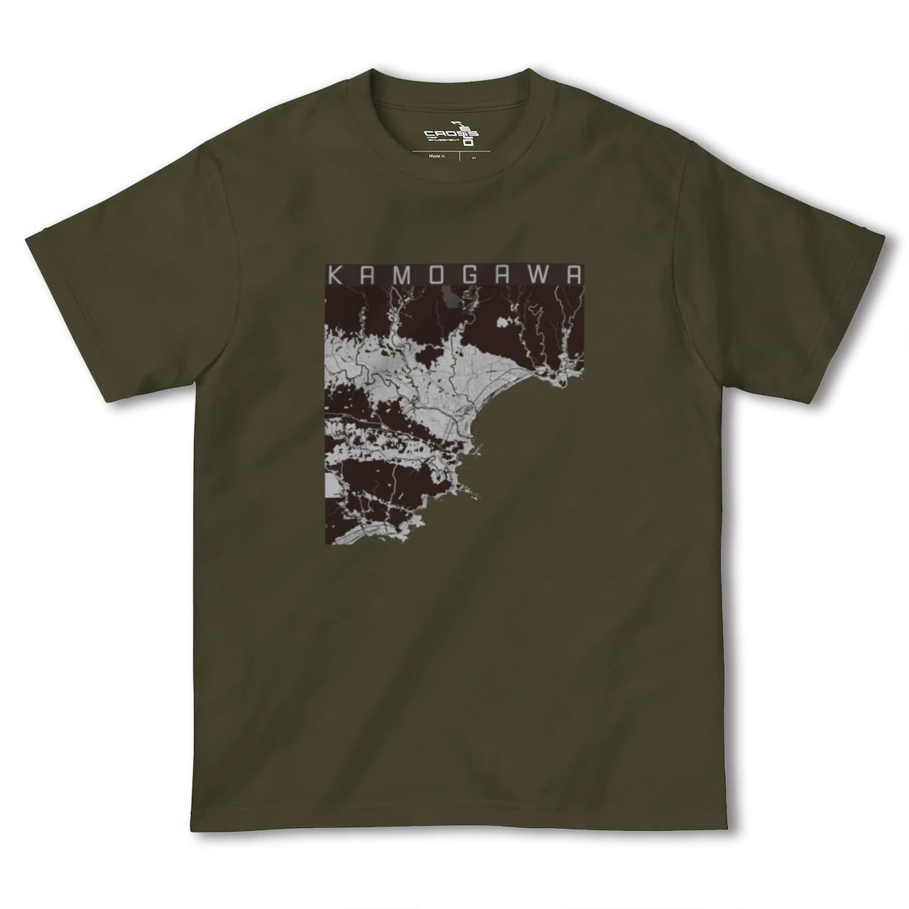 【鴨川(千葉県)】地図柄ヘビーウェイトTシャツ