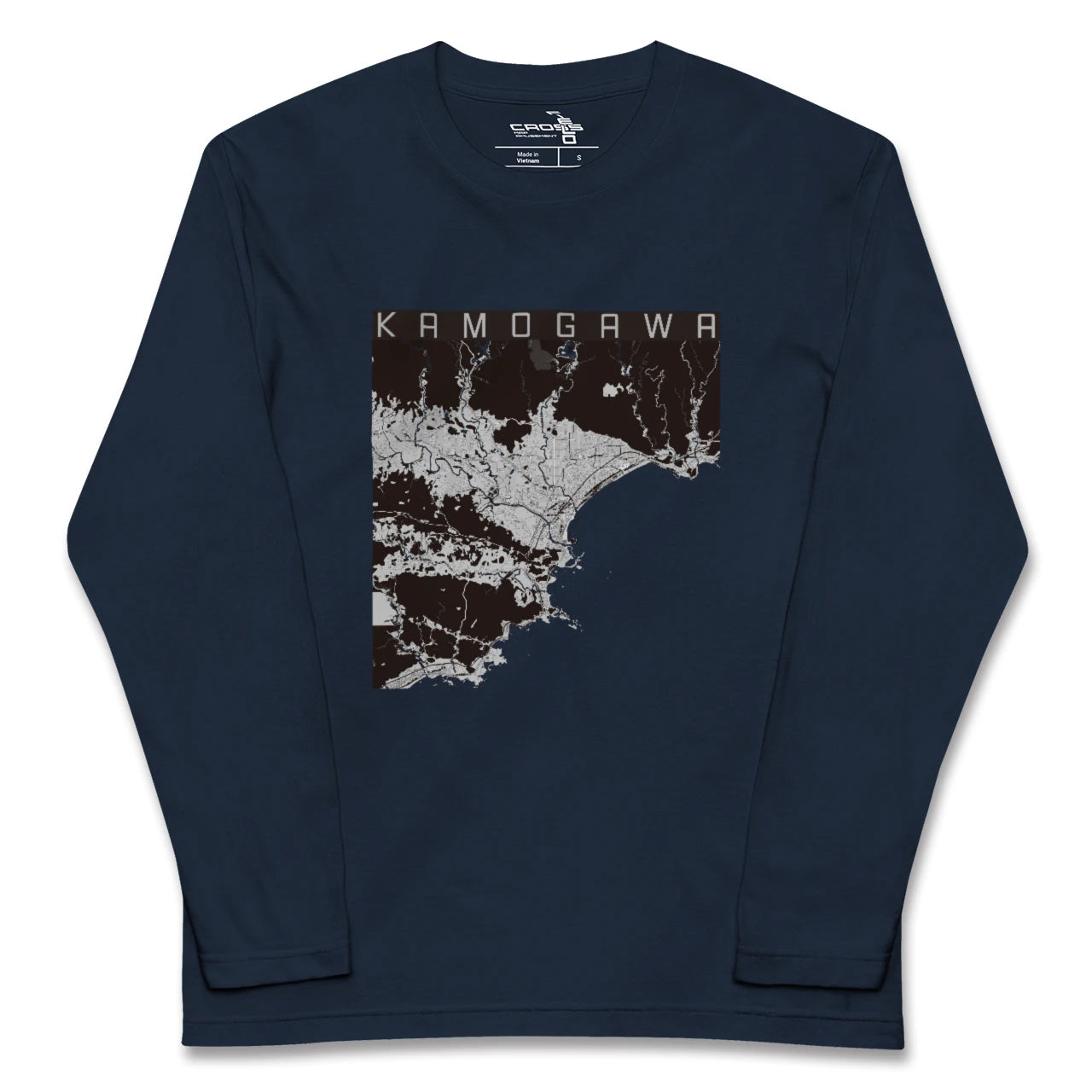 【鴨川(千葉県)】地図柄ロングスリーブTシャツ