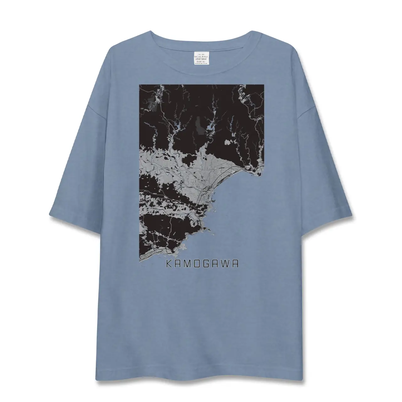 【鴨川(千葉県)】地図柄ビッグシルエットTシャツ