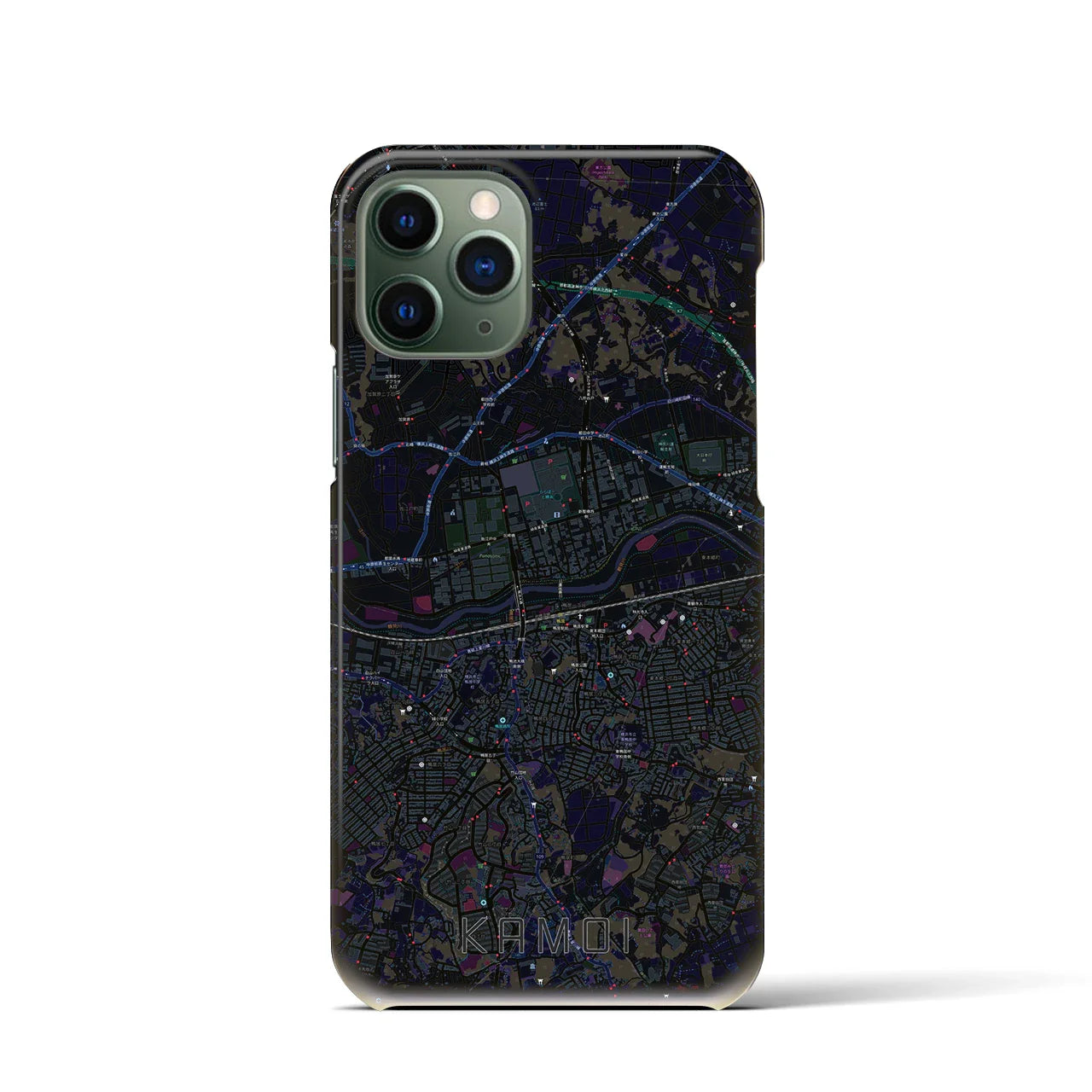 【鴨居(神奈川県)】地図柄iPhoneケース(バックカバータイプ)