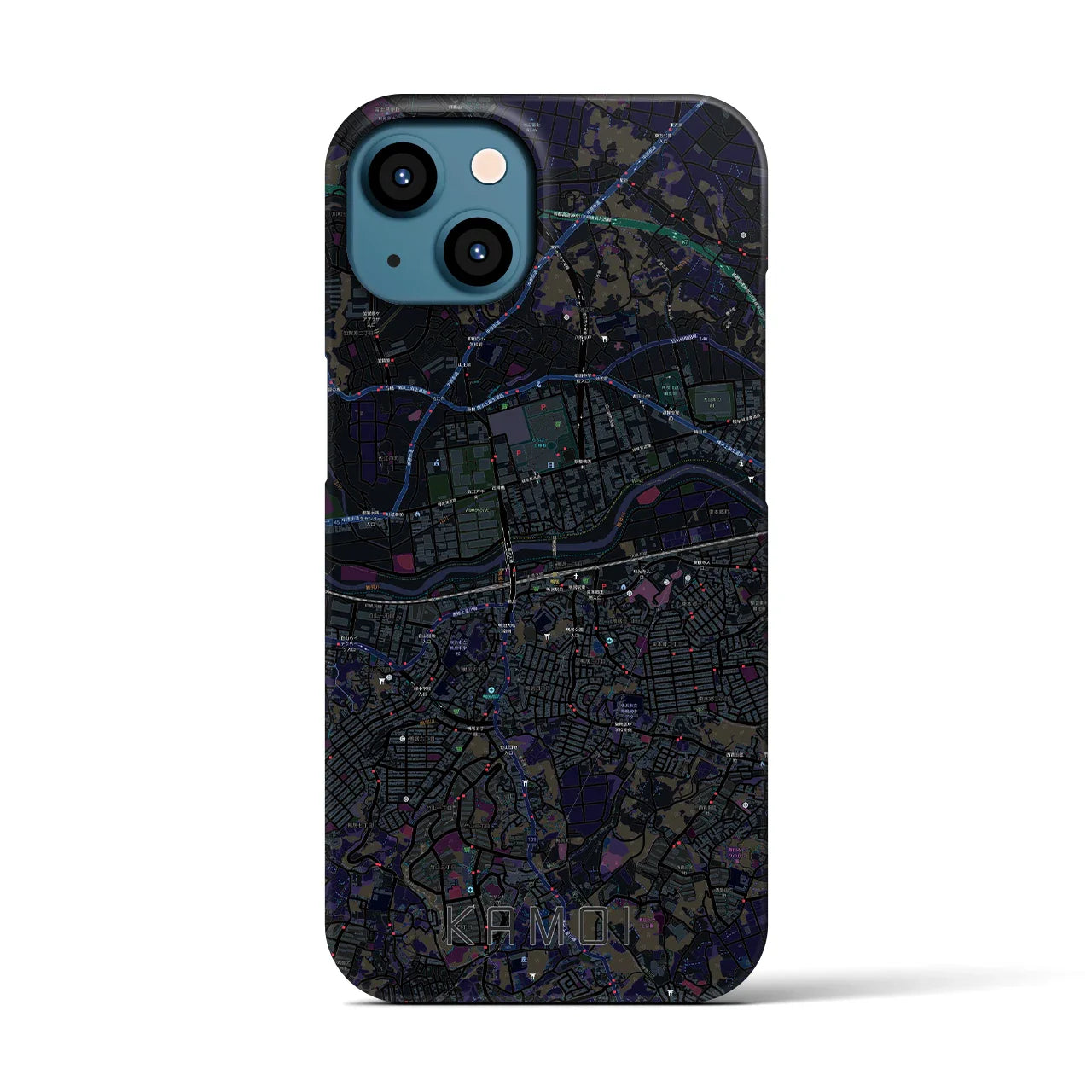 【鴨居(神奈川県)】地図柄iPhoneケース(バックカバータイプ)