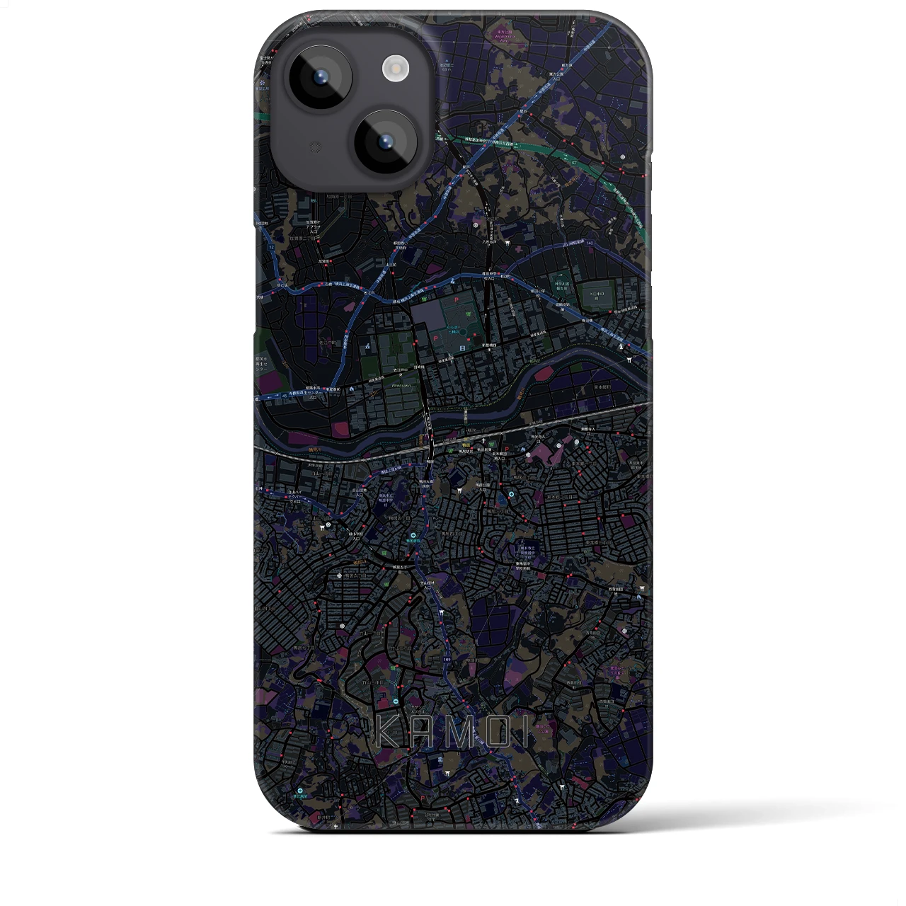 【鴨居(神奈川県)】地図柄iPhoneケース(バックカバータイプ)