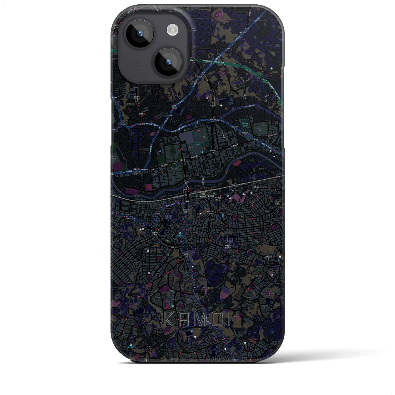 【鴨居(神奈川県)】地図柄iPhoneケース(バックカバータイプ)