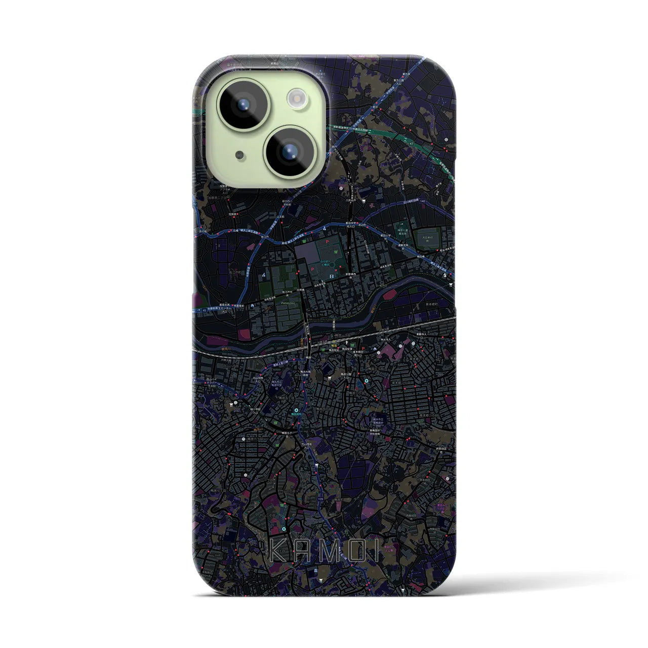 【鴨居(神奈川県)】地図柄iPhoneケース(バックカバータイプ)