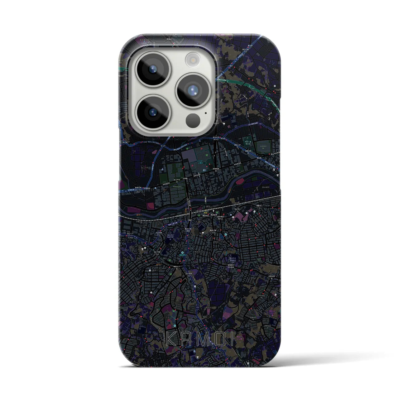【鴨居(神奈川県)】地図柄iPhoneケース(バックカバータイプ)