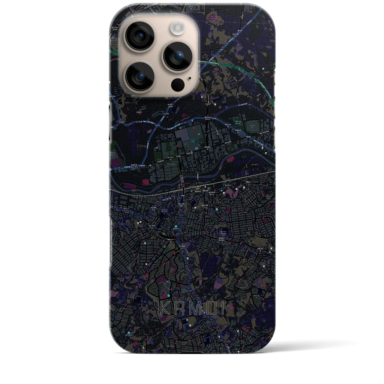 【鴨居(神奈川県)】地図柄iPhoneケース(バックカバータイプ)