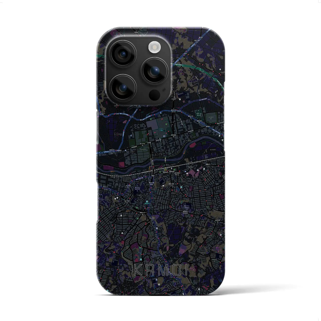 【鴨居(神奈川県)】地図柄iPhoneケース(バックカバータイプ)