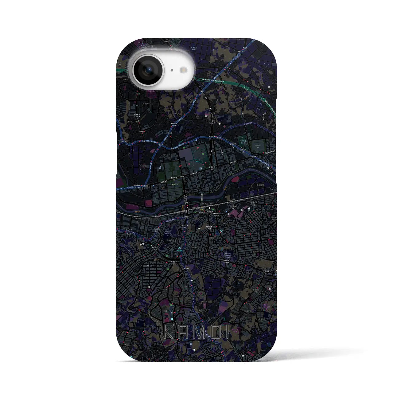 【鴨居(神奈川県)】地図柄iPhoneケース(バックカバータイプ)