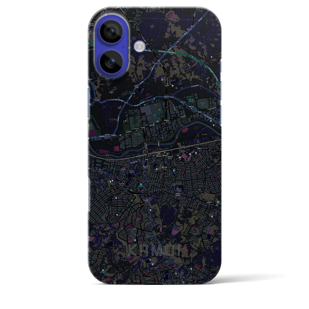 【鴨居(神奈川県)】地図柄iPhoneケース(バックカバータイプ)