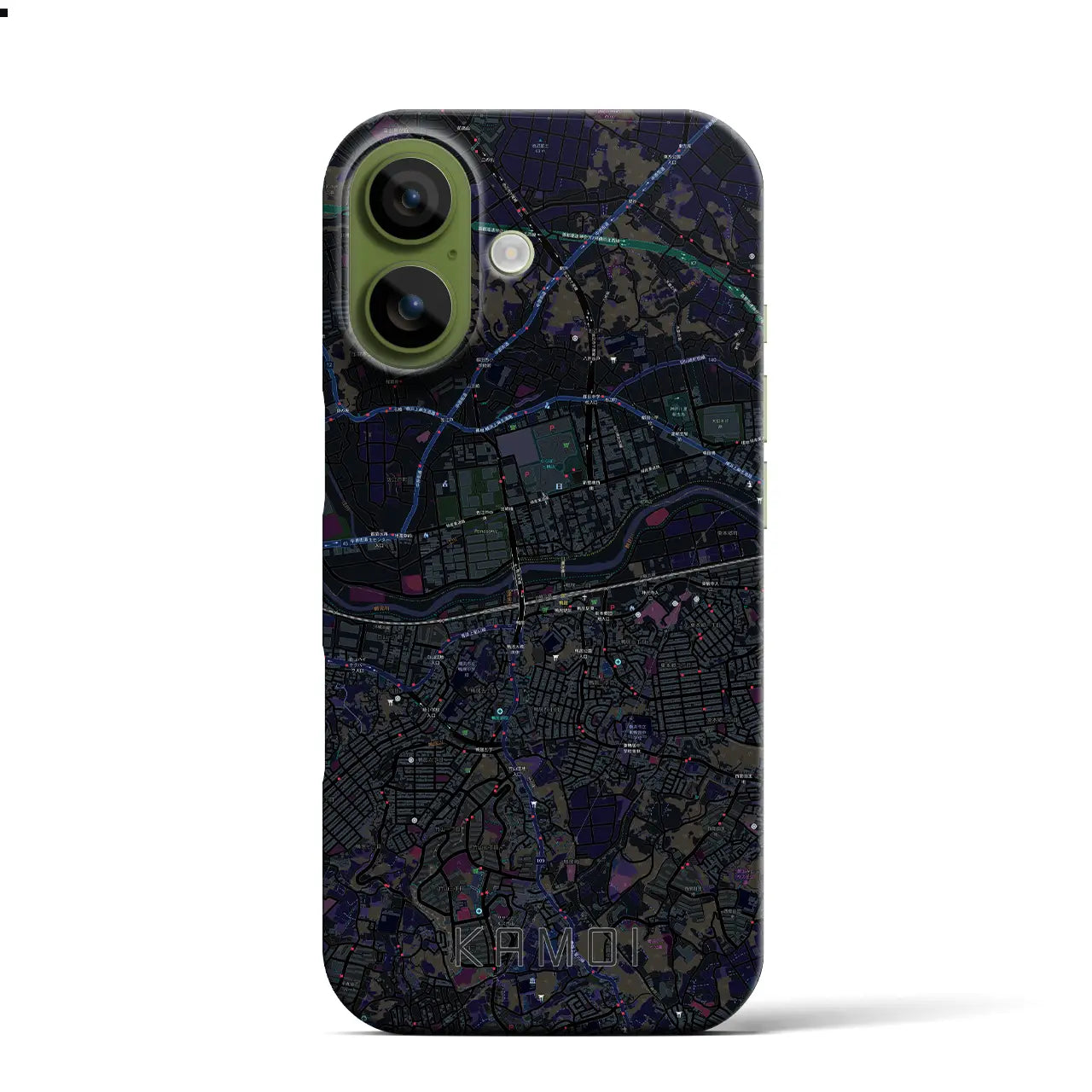 【鴨居(神奈川県)】地図柄iPhoneケース(バックカバータイプ)