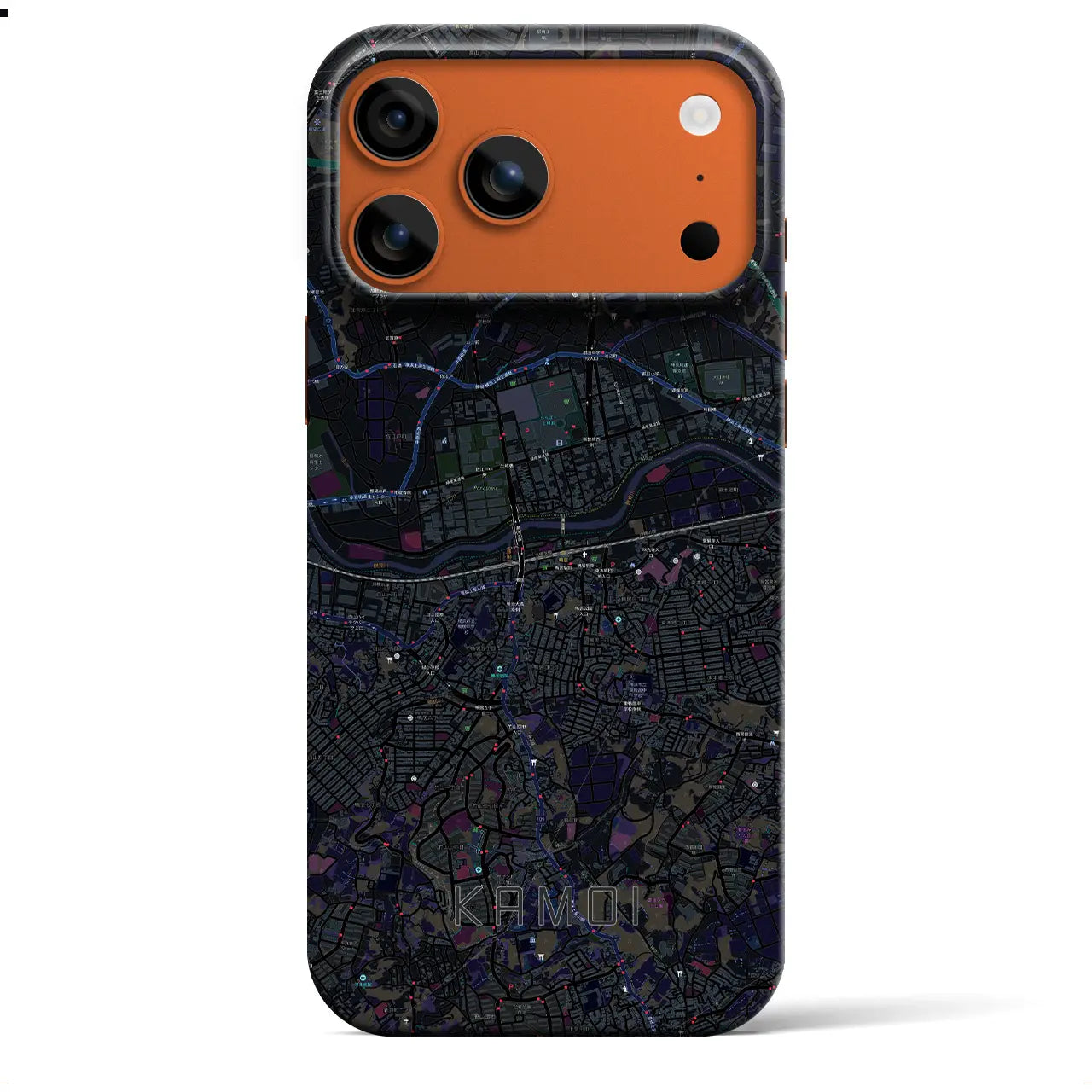 【鴨居(神奈川県)】地図柄iPhoneケース(バックカバータイプ)