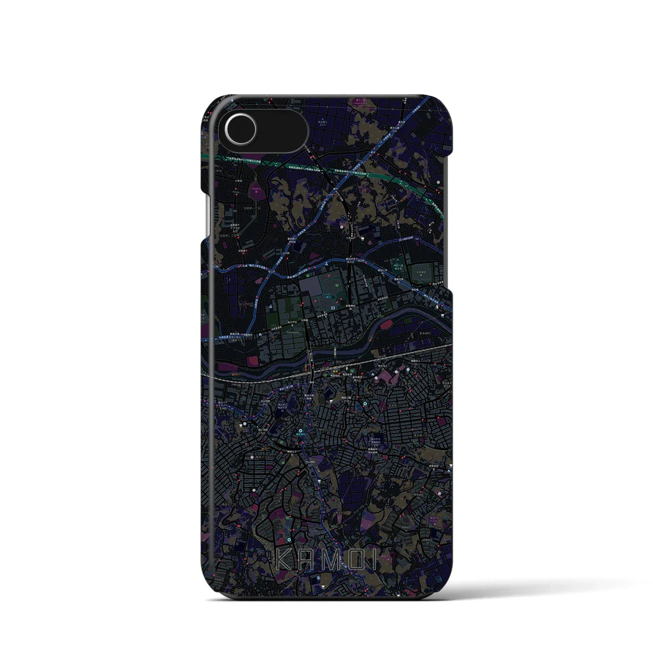 【鴨居(神奈川県)】地図柄iPhoneケース(バックカバータイプ)
