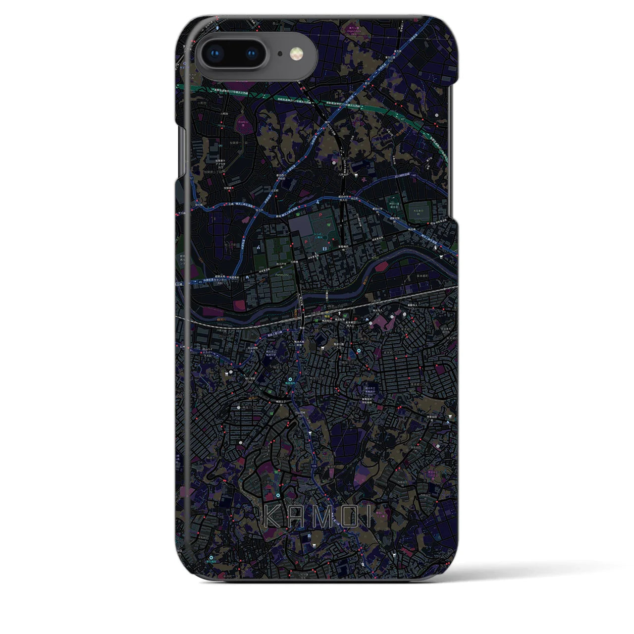 【鴨居(神奈川県)】地図柄iPhoneケース(バックカバータイプ)
