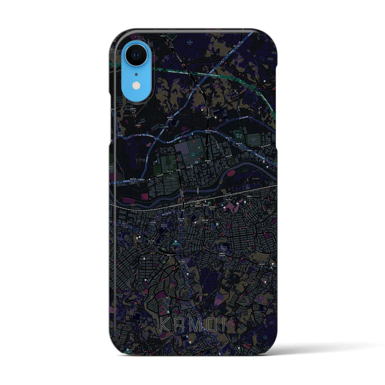【鴨居(神奈川県)】地図柄iPhoneケース(バックカバータイプ)