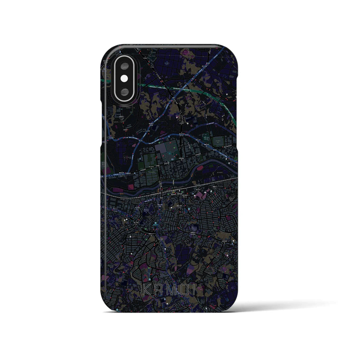 【鴨居(神奈川県)】地図柄iPhoneケース(バックカバータイプ)