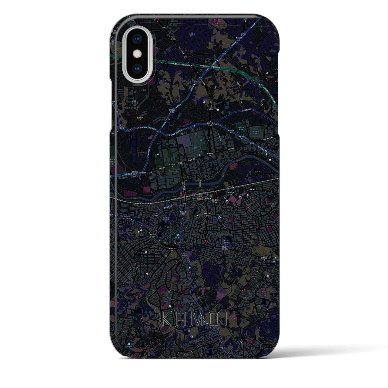 【鴨居(神奈川県)】地図柄iPhoneケース(バックカバータイプ)