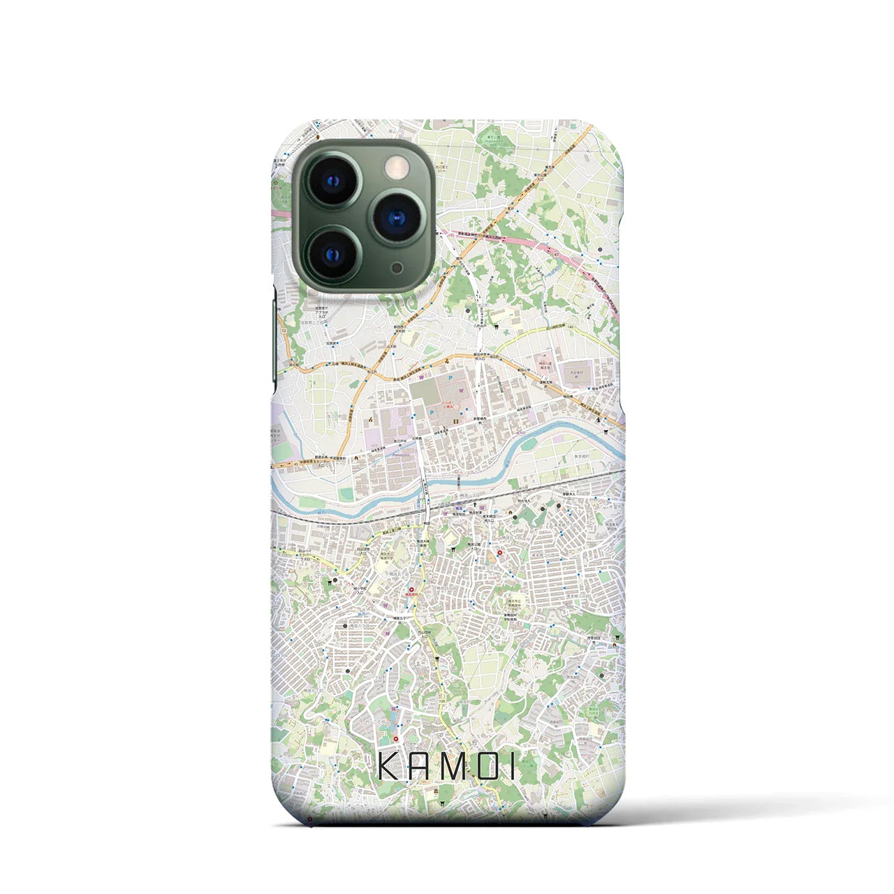 【鴨居(神奈川県)】地図柄iPhoneケース(バックカバータイプ)