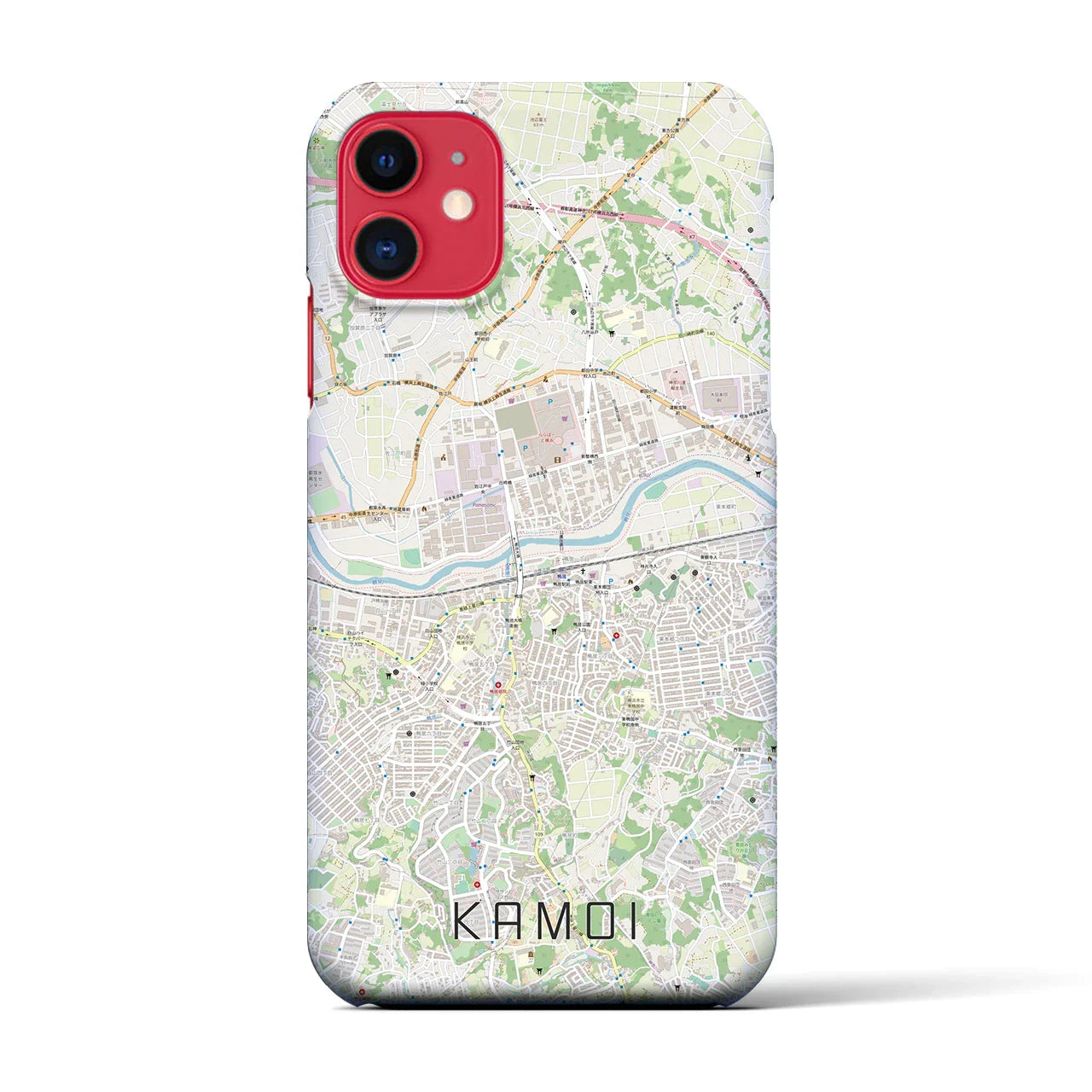【鴨居(神奈川県)】地図柄iPhoneケース(バックカバータイプ)