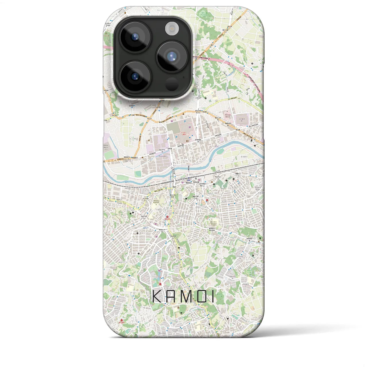 【鴨居(神奈川県)】地図柄iPhoneケース(バックカバータイプ)